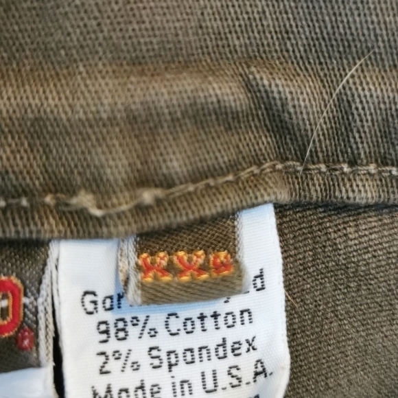 VINTAGE Jeans Hi-Waisted Stretch Olive Green XXS - Picture 8 of 9